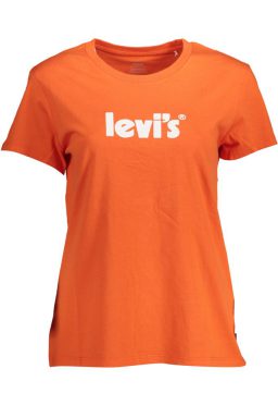 Orange Cotton Tops & T-Shirt