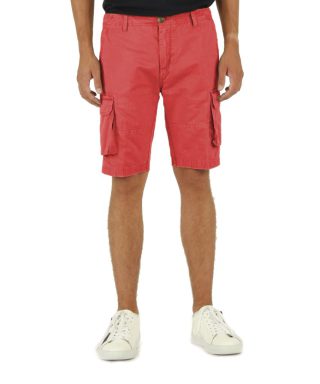 Red Cotton Short