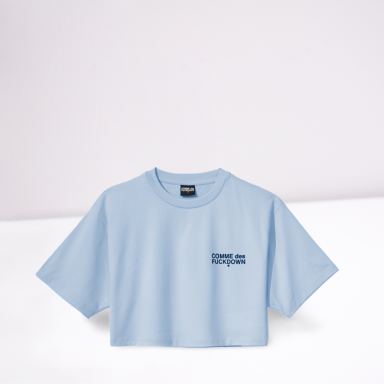 Light Blue Cotton Tops & T-Shirt