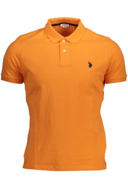 Orange Cotton Polo Shirt