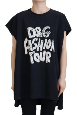 Black D&G Fashion Round Neck Cotton T-shirt
