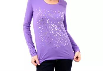Violet Cotton Tops & T-Shirt