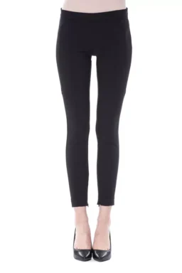 Black Polyester Jeans & Pant