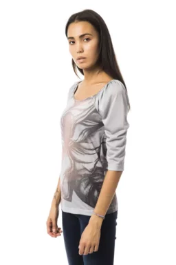 Gray Viscose Tops & T-Shirt