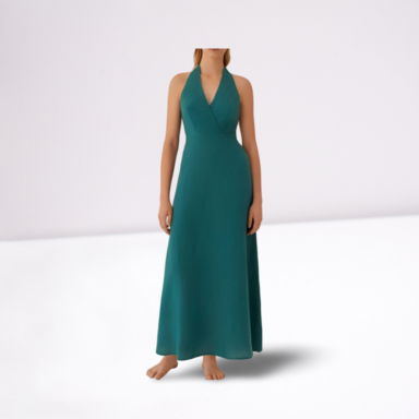 Ladies Linen Maxi Dress