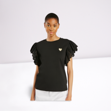 Broderie Anglaise Short Sleeve Top