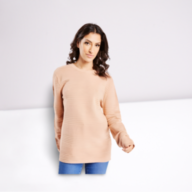 Ribbed Cotton Knit Jumper