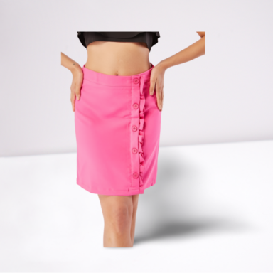 Ruffle Trim Mini Skirt