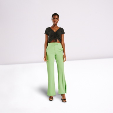 Slit Side Flared Trousers