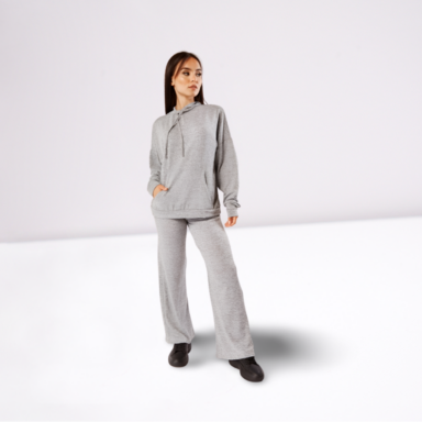 Jersey Knit Hoodie And Trousers Set