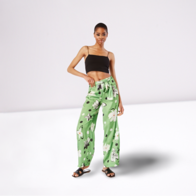Printed Silky Floral Trousers