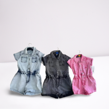 Girls Denim Jumpsuit