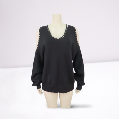 Ladies Pearl Neck Sweater
