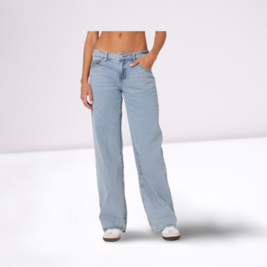 Ladies Wide Denim Pants