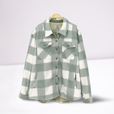 Ladies Fleece Lined Plaid Jacket