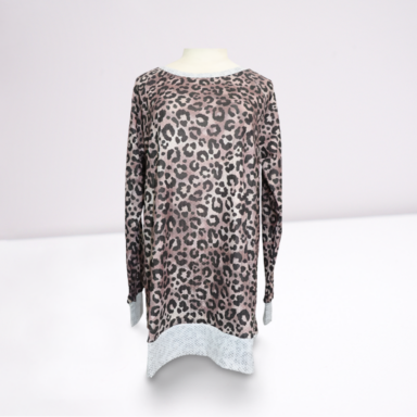 Ladies Plus Animal Print Top