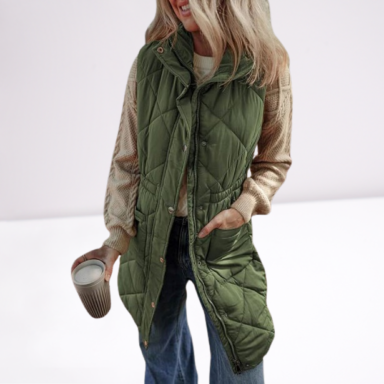 Ladies SL Quilted Long Vest